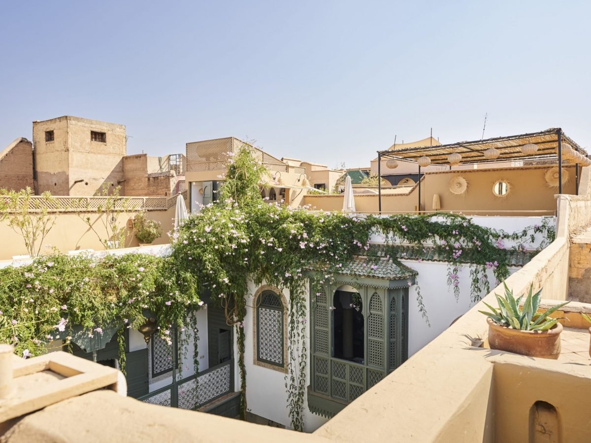 a terrace of riad rafaele in marrakech